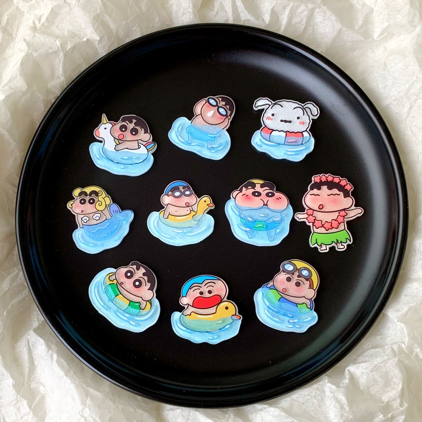 Case Fan - Crayon Shin-chan Harz-Accessoires: Lüfter, Wasserbecher, Schuhschnalle,