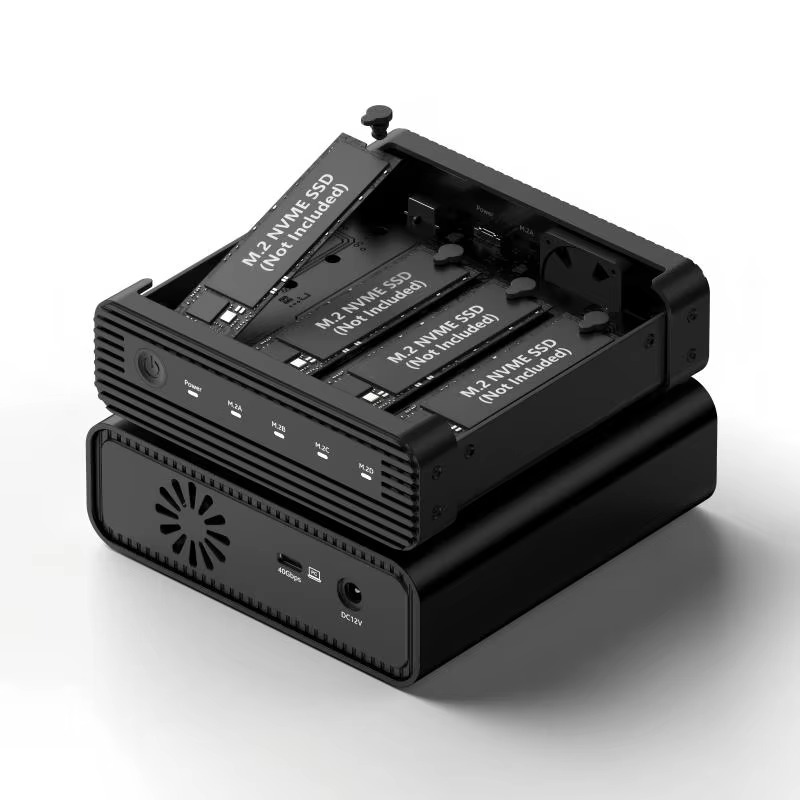 Case Fan - Aluminium M2 4-Bay USB4 Externes NVME