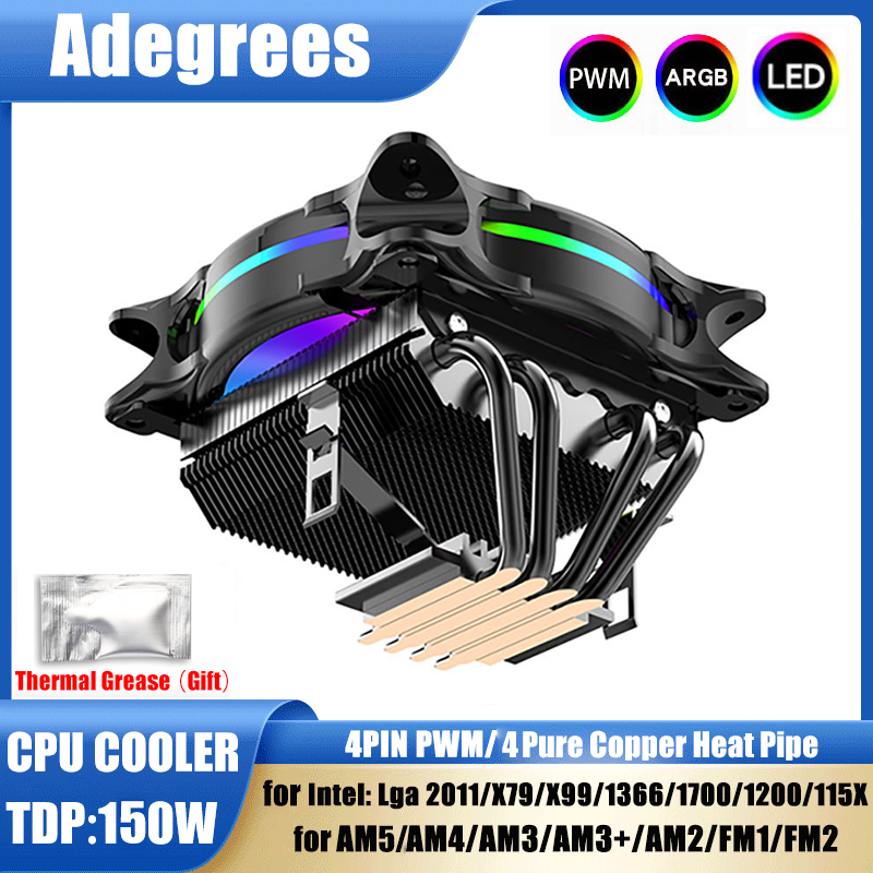 Cpu Heatsink - X99 CPU-Luftkühler 3Pin/4Pin ARGB PC-Prozessorkühler mit