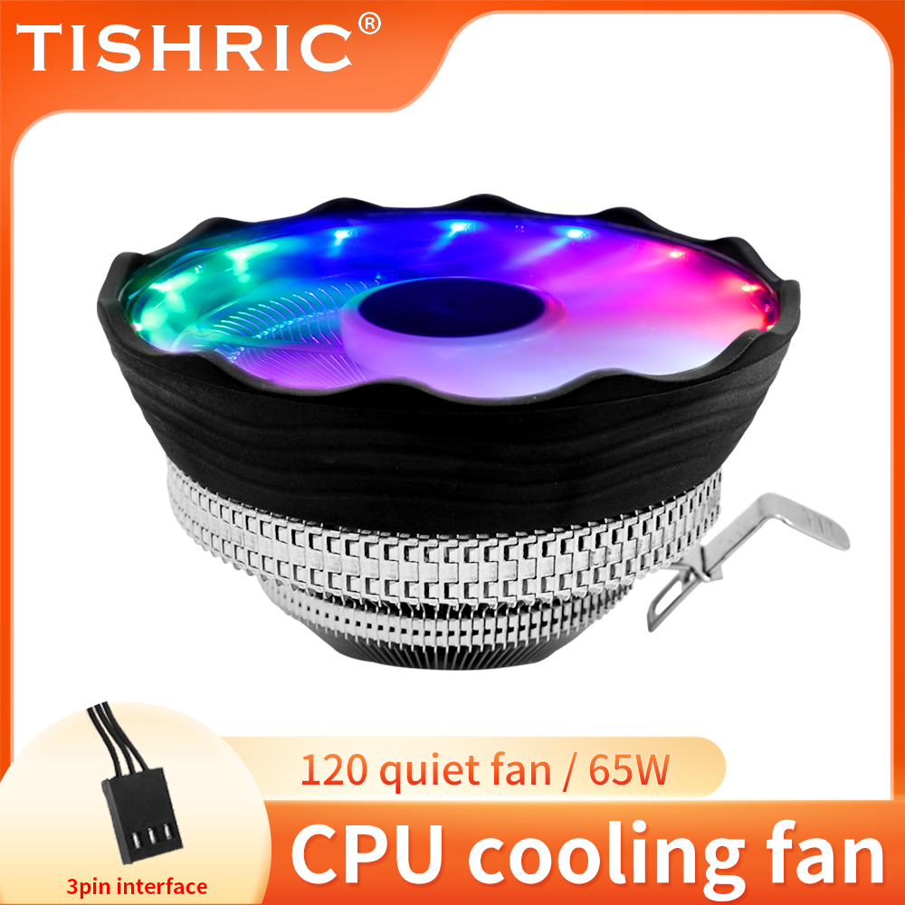 Cpu Heatsink - TISHRIC CPU-Kühlerlüfter RGB PWM 3-poliger Computergehäuselüfter