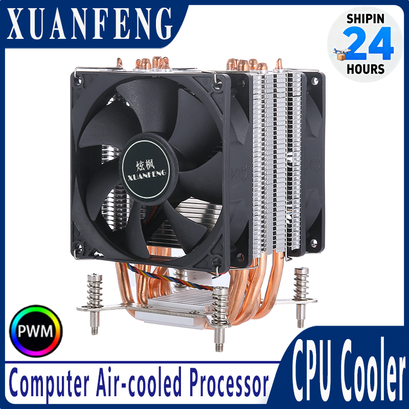 Cpu Cooler - Effizienter Desktop-Computer-CPU-Kühler mit Reinkupfer 2/4/6 Heatpipes