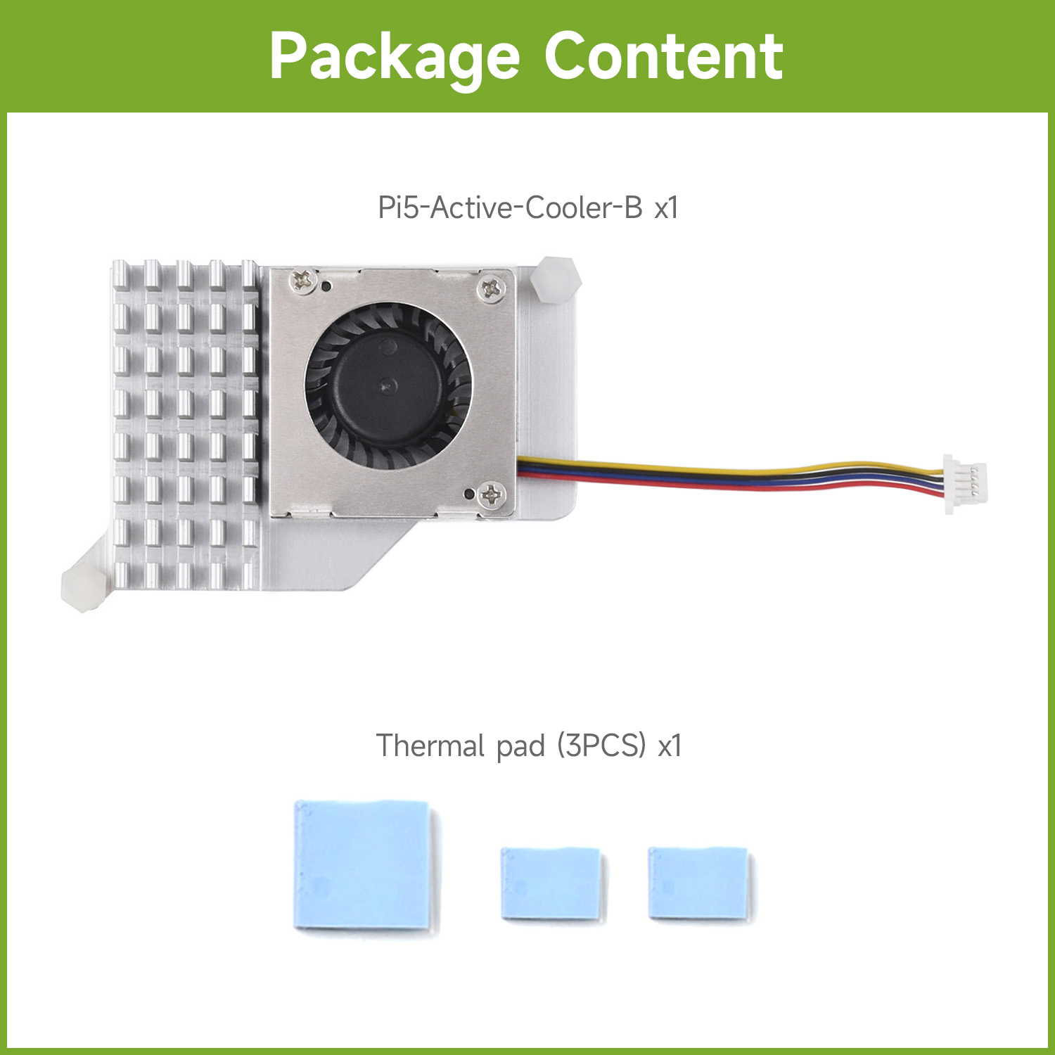 Heatsink - Waveshare Active Cooler (B) für Raspberry