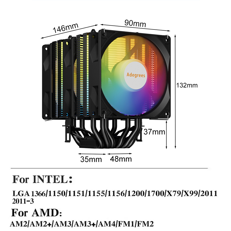 CPU-Luftkühler AM4 6 Heatpipes – Air Cooler Cpu Bewertung und Preis